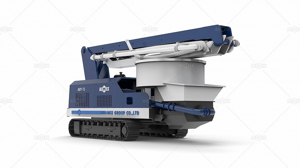 mobile concrete mixer with pump