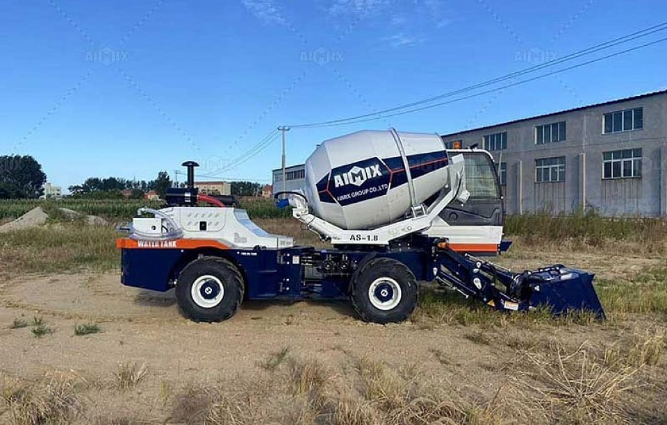 self loading concrete mixer